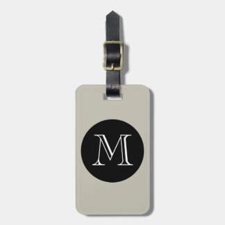 CHIC GROUPON LUGGAGE TAG_547 SAND/BLACK/MONOGRAM TAG