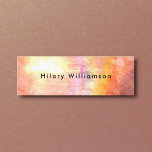 Chic Grunge Coral Pink Orange Stone Abstract Art Mini Business Card at Zazzle