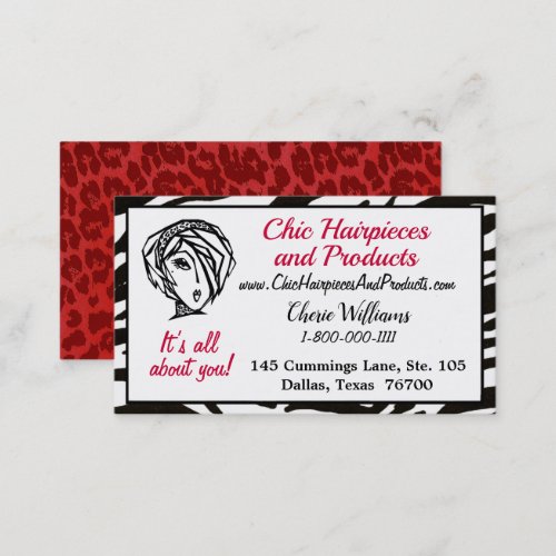 Chic Hair Pieces Products Diva Business Card