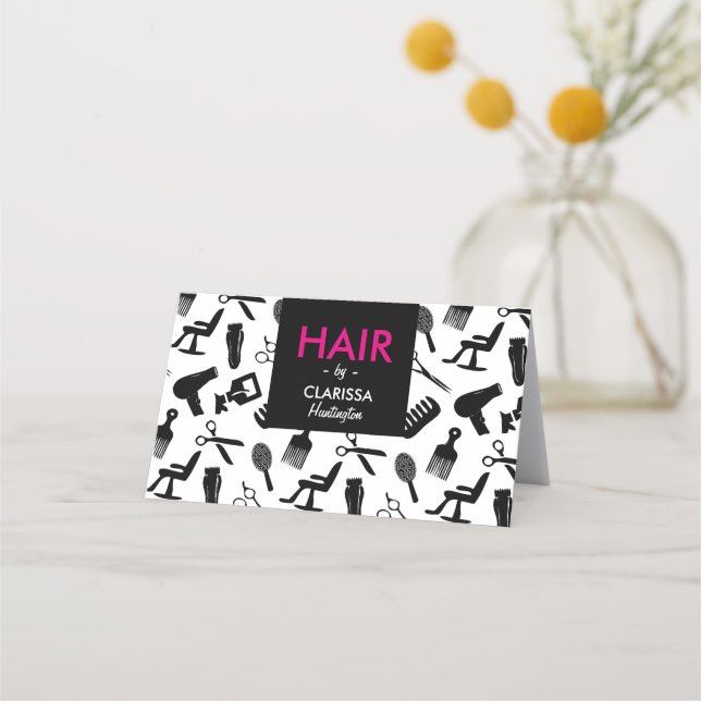 Chic Hair Stylist Appointment Card (Front)