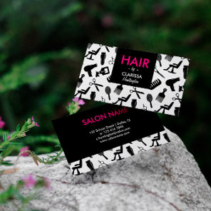 Chic Hair Stylist Business Card