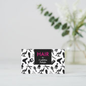 Chic Hair Stylist Business Card (Standing Front)