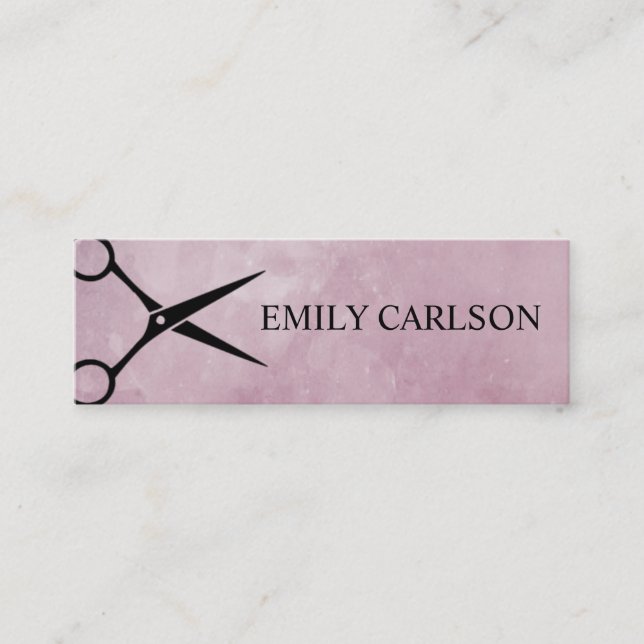 Chic Hair Stylist Mini Business Card (Front)