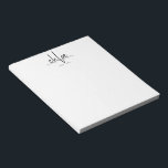 Chic Hair Stylist Minimalist Monogram  Notepad<br><div class="desc">A chic minimalist modern glamorous monogram hair stylist business notepad with a dark gray black script first name and a serif full name. Simple modern elegance. Perfect for beauty,  style,  and fashion fields.</div>