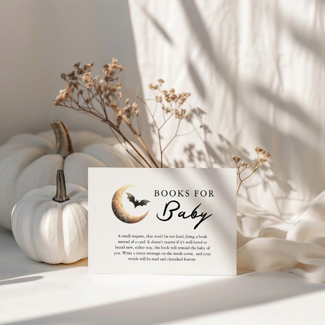 Chic Halloween Baby Shower Books for Baby Enclosure Card (Creator Uploaded)
