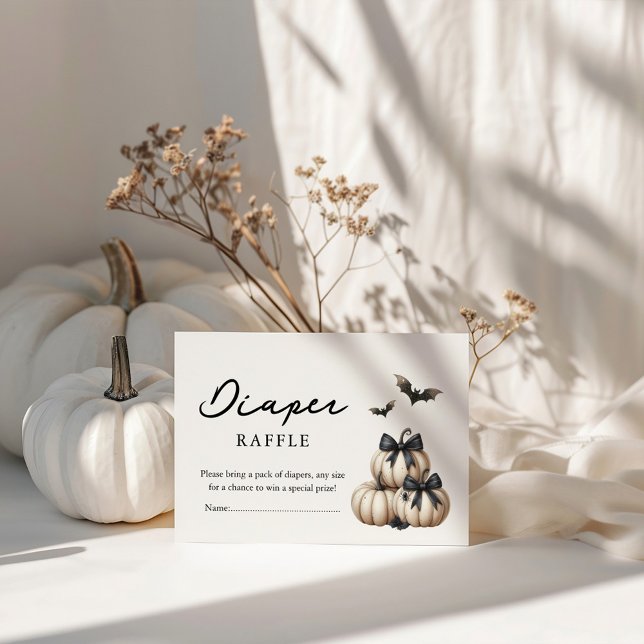 Chic Halloween Baby Shower Diaper Raffle Enclosure Card (Creator Uploaded)