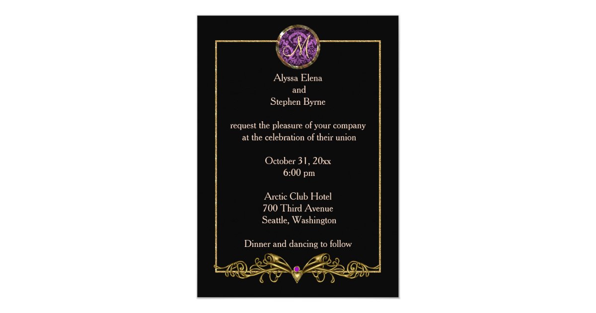Chic Halloween Wedding Invitation | Zazzle.com