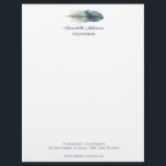 Chic Hand drawn blue gray watercolor feather V1 Letterhead<br><div class="desc">This hippie hand drawn blue and gray watercolor feather DESIGN will show your boho chic side! A perfect letterhead/stationery for any profession: consultant, blogger, writer, designer, event planner, wedding planner, lawyer, boutique, shop, manicurist, hair stylist, stylist, nail artist, nail , beauty, beautician, fashion professions. Use the optional field to add...</div>