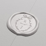 Chic Hand Drawn Bow & Ribbon Monogram Crest Wax Seal Sticker<br><div class="desc">Add a personal touch of elegance to your wedding details with our exquisite bows & vows wedding wax seal sticker. Featuring a hand-sketched, delicate coquette bow paired with a ribbon and leaf monogram crest design, this charming wax seal sticker offers a perfect blend of sophistication and romance. Customizable with the...</div>