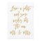 Chic Hand Lettered Gold Photo and Wishes