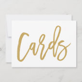 Chic Hand Lettered Gold Wedding Cards Print (Back)
