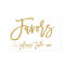 Chic Hand Lettered Gold Wedding Favors Sign