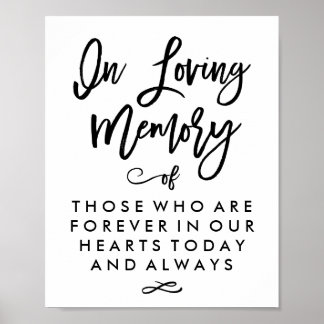 In Loving Memory Posters | Zazzle