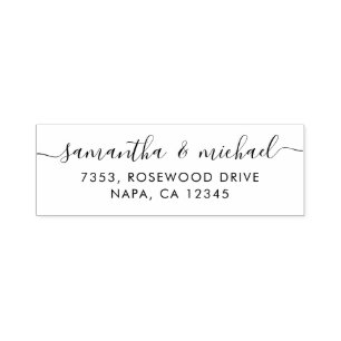 Chic Hand Lettered Script Custom Return Address Self-inking Stamp