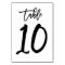 Chic Hand Lettered Table Number Card | Table 10