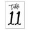 Chic Hand Lettered Table Number Card | Table 11
