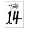 Chic Hand Lettered Table Number Card | Table 14