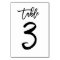 Chic Hand Lettered Table Number Card | Table 3