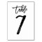 Chic Hand Lettered Table Number Card | Table 7