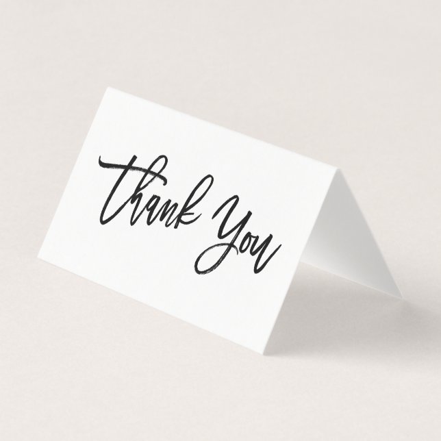 Chic Hand Lettered Thank You Card (Front)