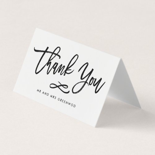 Chic Hand Lettered Thank You Card With Photo