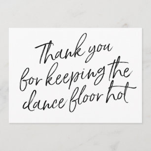 Chic Hand Lettered "Thank you" DJ, Musician, Band Thank You Card