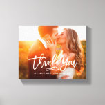 Chic Hand Lettered Thank You Photo Canvas Print<br><div class="desc">This stylish full-bleed 1-photo canvas features a beautiful free-spirited handwritten script that says "Thank You". Perfect to showcase your favorite photo and hang in the home.</div>