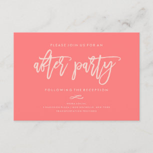 Chic Hand Lettered Wedding After Party Invitation