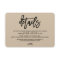 Chic Hand Lettered Wedding Details Enclosure Card