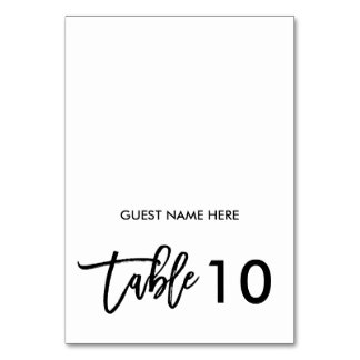Chic Hand Lettered Wedding Escort Place Card