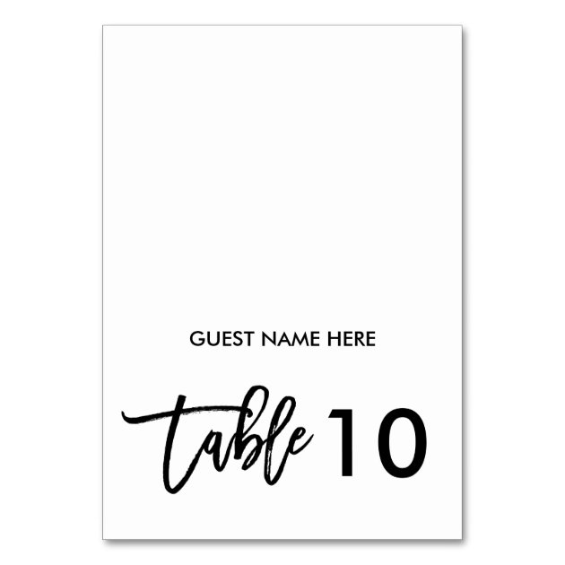 Chic Hand Lettered Wedding Escort Place Card