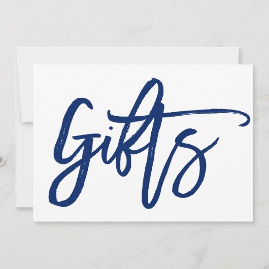 Chic Hand Lettered Wedding Gifts Sign (Front)