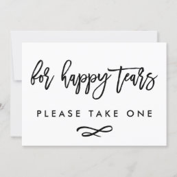 Chic Hand Lettered Wedding Happy Tears Print