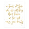 Chic Hand Lettered Wedding Missing Loved Ones Gold