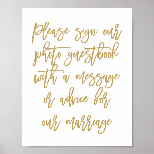 Chic Hand Lettered Wedding Photo Guestbook