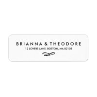 Chic Hand Lettered Wedding Return Address Label