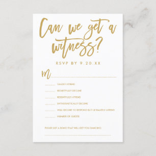 Chic Hand Lettered Wedding RSVP Options Card