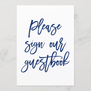 Chic Hand Lettered Wedding Sign Our Guest Book Invitation