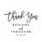 Chic Hand Lettered Wedding Thank You Favor Label