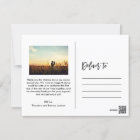 Chic Hand Lettered Wedding Thank You Postcard