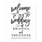 Chic Hand Lettered Wedding Welcome Sign Black