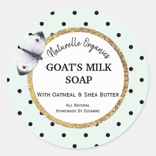 Chic Handcrafted Soap Product Value Label