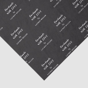 Chic Handmade with Love Black and white Tissue Paper