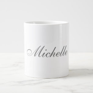 Chic Handwriting Classical Plain Minimalist Giant Coffee Mug