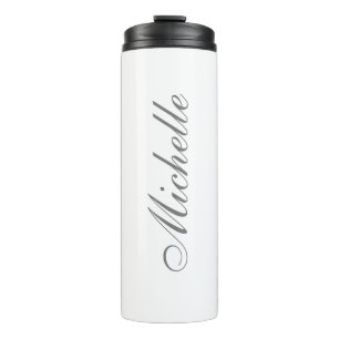 Chic Handwriting Classical Plain Minimalist Thermal Tumbler