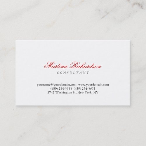 Chic Handwriting Script Professional Business Card