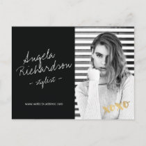 Chic Handwritten Fashion Stylist Actor Model Photo Postcard