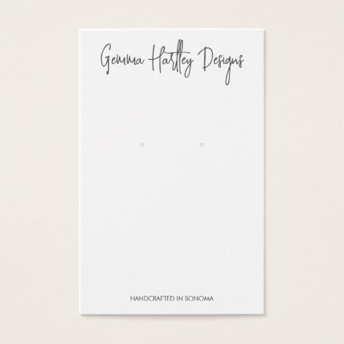 Chic Handwritten Script Earring Display Cards