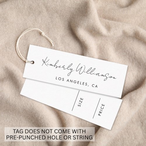 Chic Handwritten Script Price Hang Tag