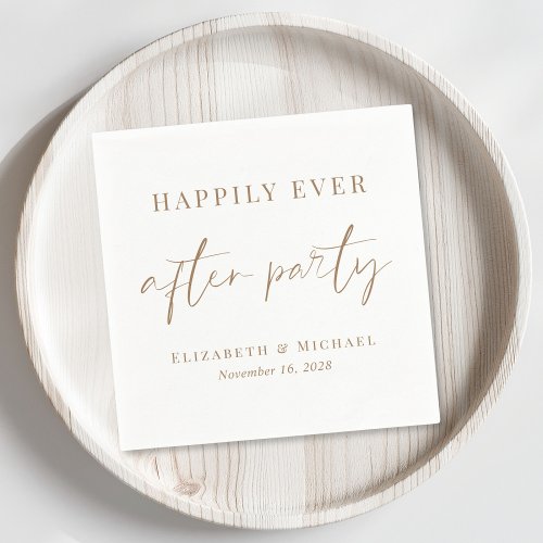 Chic Happily Ever After Party Wedding Reception Napkins